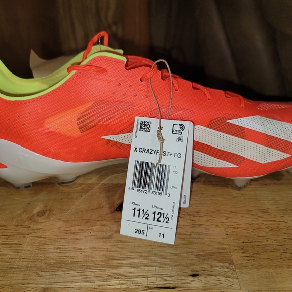 Adidas X Crazyfast+ FG Energy Citrus Pack Soccer Cleats Orange IE2416 Men's 11.5 - Picture 7 of 9
